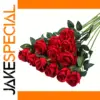 Artificial Red Roses Set of 10