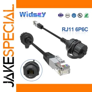 Waterproof RJ11 6P6C Extension Cable
