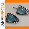 Vintage Green Triangle Earrings for Women