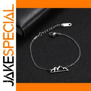Stylish Stainless Steel Mountain Charm Bracelet for Women