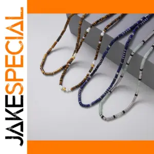 Vintage Gold Stainless Steel Beaded Necklace JDN0112006-S