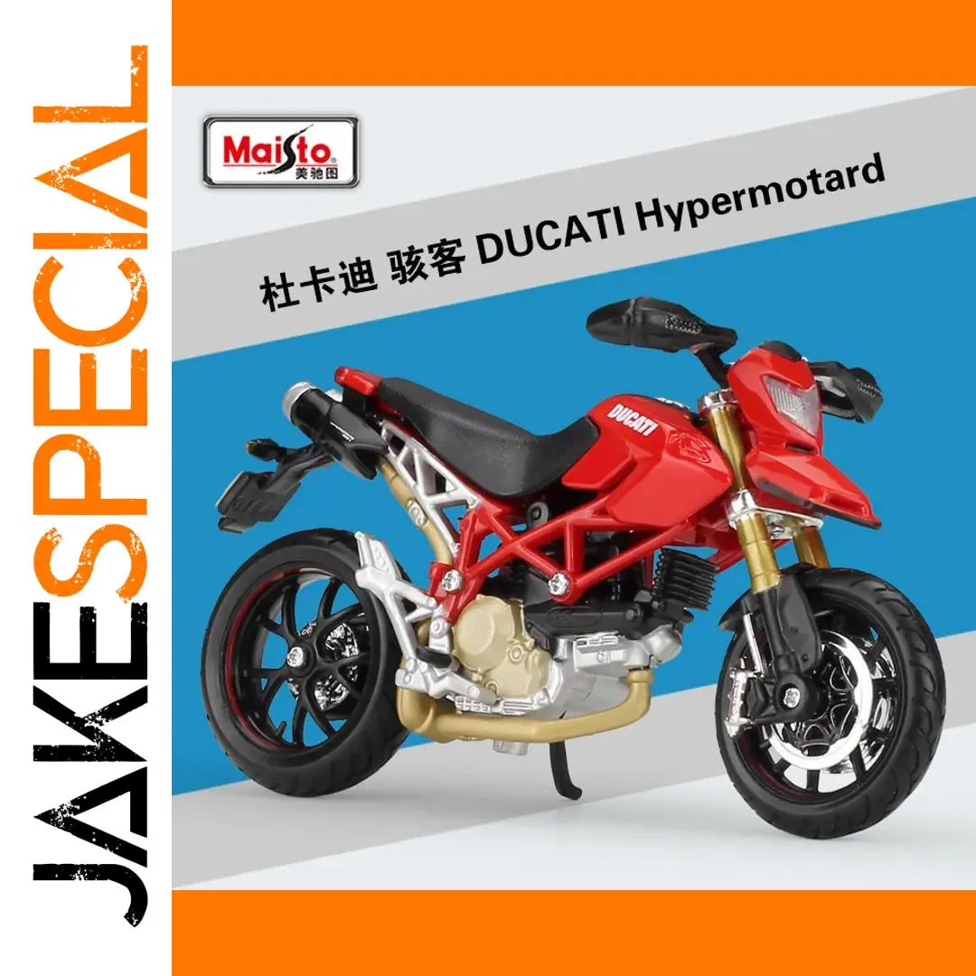 Maisto Ducati HyperMotard Diecast Model 1:18 Scale 1 Maisto Ducati HyperMotard Diecast Model 1:18 Scale