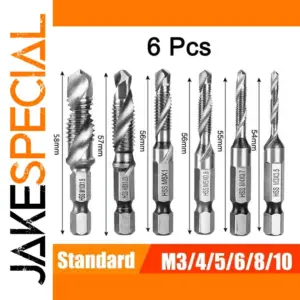 Titanium-Coated HSS Tap Drill Bit Set