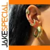 Stainless Steel Chunky Round Earrings