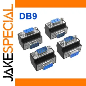 DB9 90-Degree Male-to-Female Serial Adapter