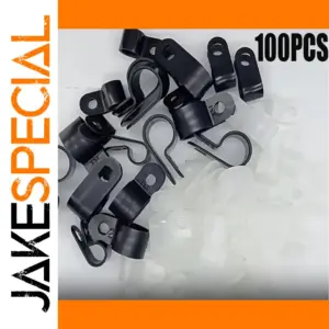 100-Pack Nylon P Cable Clips for Organization