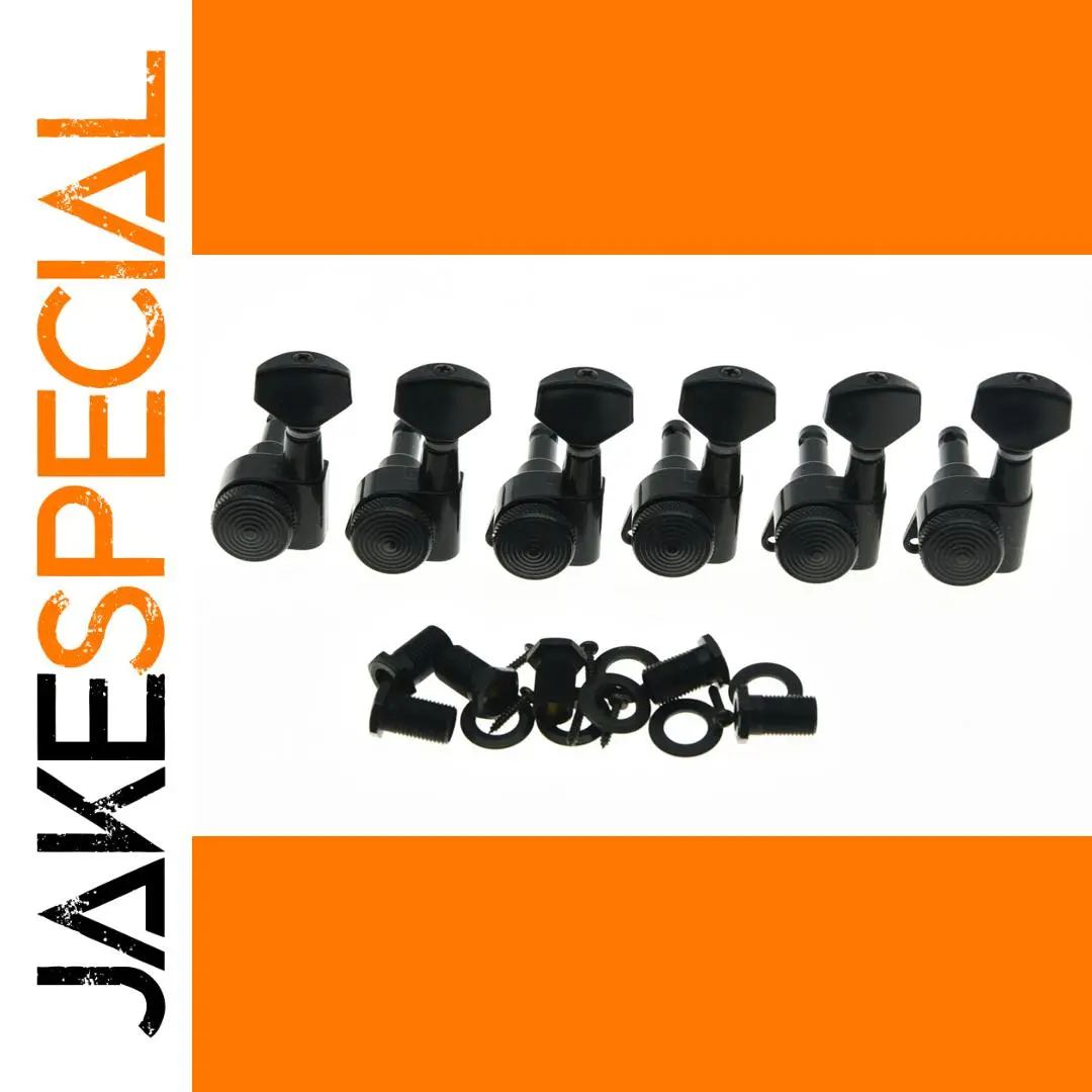 Black Left-Handed Locking Guitar Tuners Set 1 Black Left-Handed Locking Guitar Tuners Set