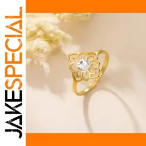 Elegant Lotus Flower Ring for Women