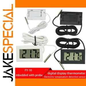 Digital Thermometer Set with Backlit LCD Displays