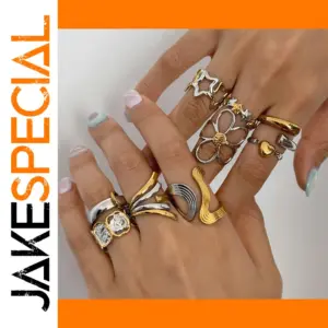 Stainless Steel Women’s Two-tone Ring