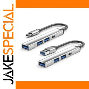 4-Port Aluminum USB Hub with 10cm Cable