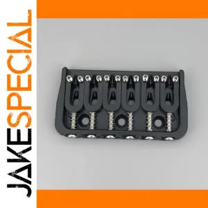 6-String Metal Fixed Guitar Bridge in Black, Chrome, Gold