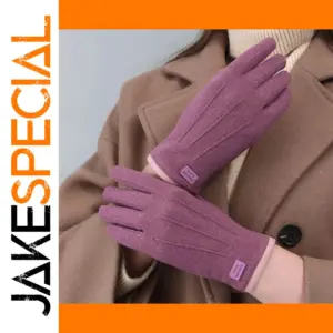 Pink Winter Fuzzy Gloves for Women