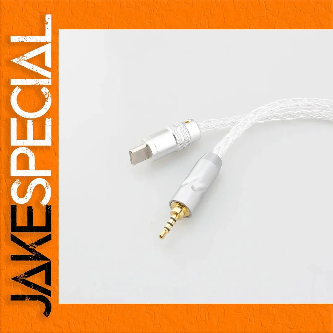 Premium Silver USB-C Audio Cable for HiFi Sound 1 Premium Silver USB-C Audio Cable for HiFi Sound