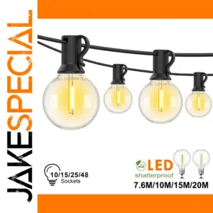 Outdoor Shatterproof String Lights 7.6-20m