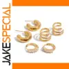 Waterproof Gold Steel Earrings for Sensitive Skin