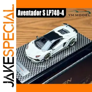 White Lamborghini Aventador S 1:64 Scale Model