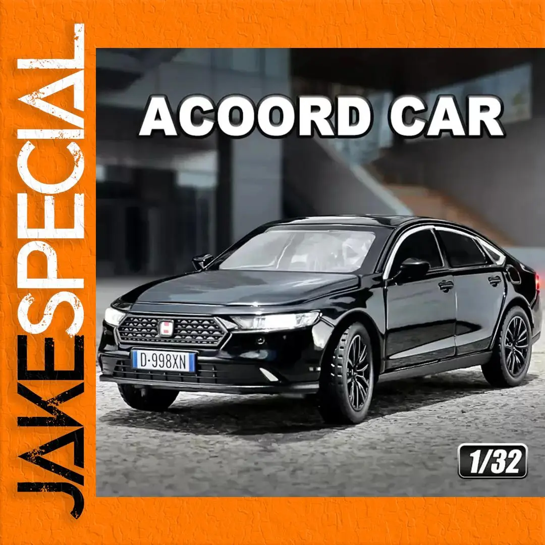 Black Honda Accord Diecast Model 1:32 Scale 1 Black Honda Accord Diecast Model 1:32 Scale