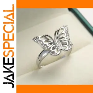 Elegant Butterfly Silver Ring for Women