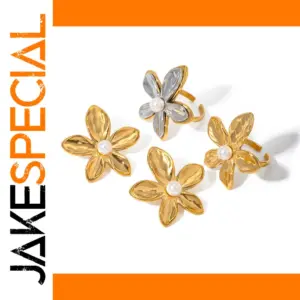 Floral Stainless Steel Jewelry Set JDRW2405023