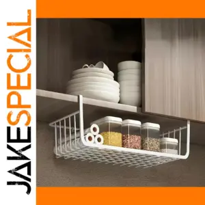 White Metal Storage Basket for Organization