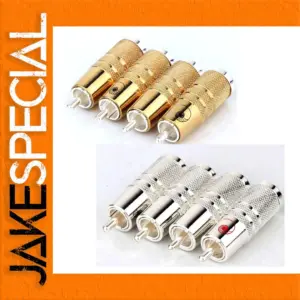 Premium Silver RCA Plugs for High-Fidelity Audio