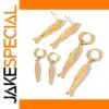 Stainless Steel Gold Fish Earrings Set