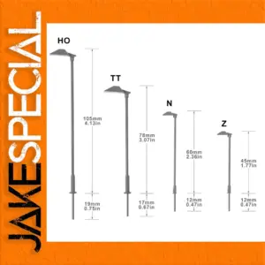 Model Railway LED Street Lights Set (5 pcs)