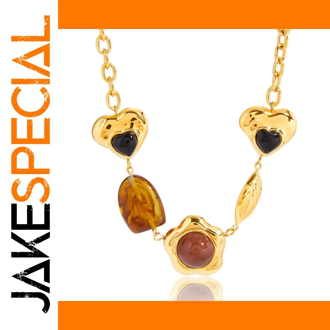 Elegant Stainless Steel Red Agate Pendant Necklace 1 Elegant Stainless Steel Red Agate Pendant Necklace