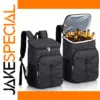 Black Insulated Lunch Bag with Compartments