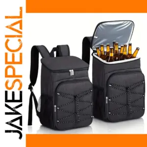 Black Insulated Lunch Bag with Compartments