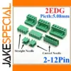 Green 2EDG PCB Terminal Block Connector 5.08mm Pitch