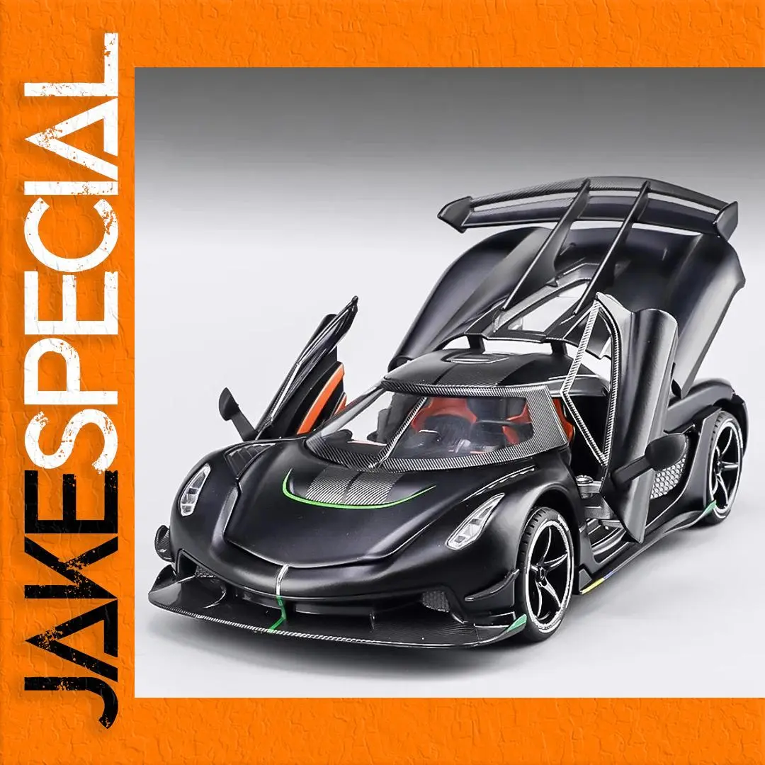 1:24 Scale Black Diecast Supercar Model 1 1:24 Scale Black Diecast Supercar Model
