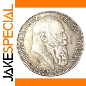 Antique Bavaria 5 Mark Replica Coin