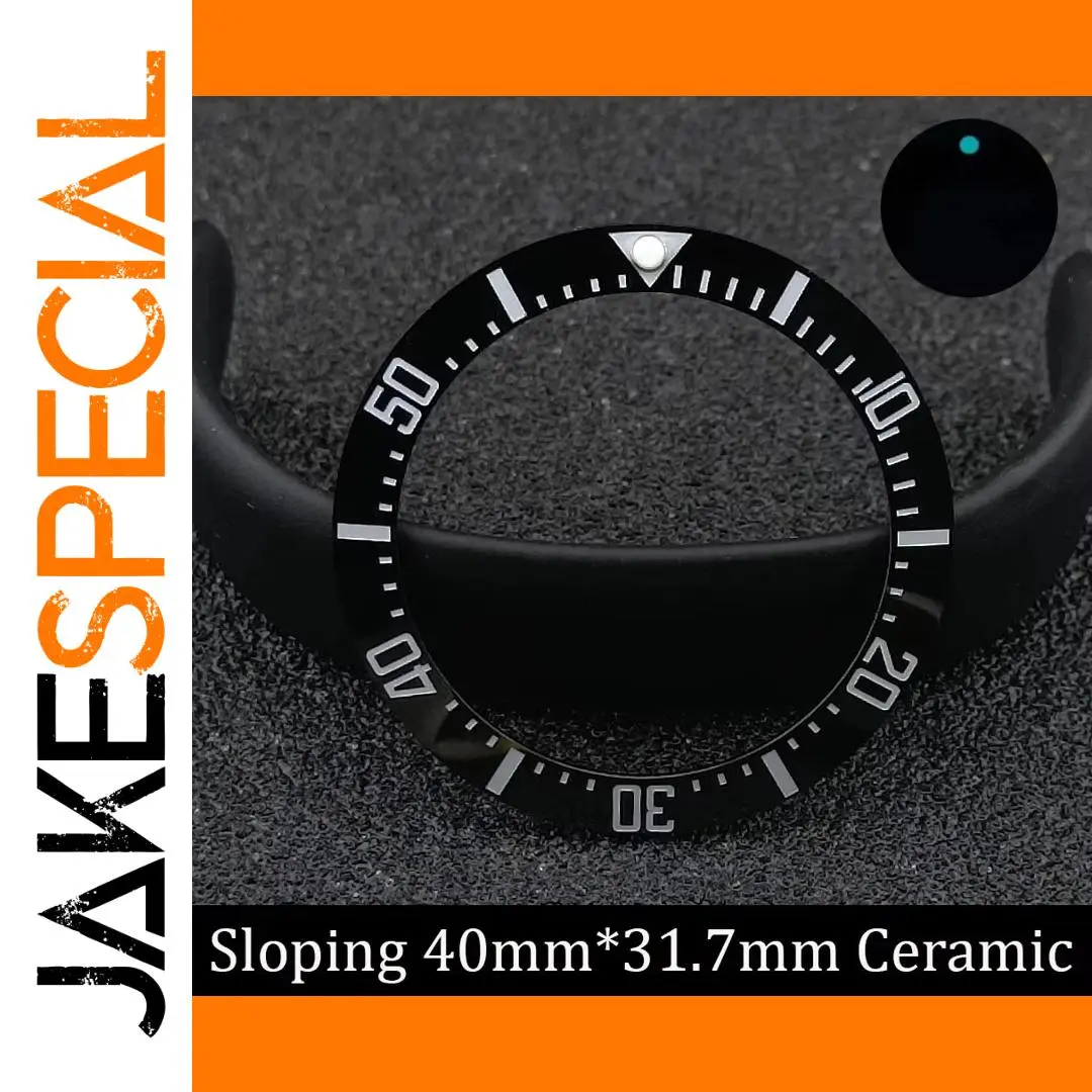 Black Ceramic Diver's Watch Bezel Insert 40mm 1 Black Ceramic Diver's Watch Bezel Insert 40mm