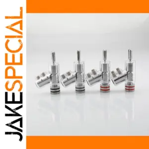 Rhodium-Plated Lock Banana Plugs Set