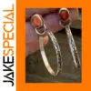 Vintage Ethnic Drop Earrings in Silver or Gold