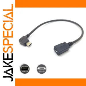 Mini USB Type A to Micro USB Adapter with 90° Angle