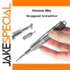 Titanium Alloy Extendable Palm Screwdriver with T8/T6