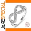 Infinity Silver Ring with Cubic Zirconia