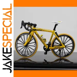 Vibrant Yellow Alloy Mountain Bike Model Toy