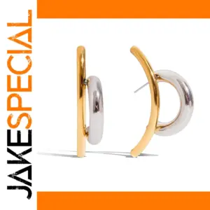 Set of 4 Stainless Steel Layered Geometric Earrings