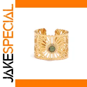 Gold-Tone Stainless Steel Open Ring