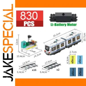 Realistic Subway Train Building Blocks Set