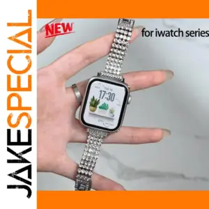 Stainless Steel Diamond Watch Strap for Apple Watch Series 1-11