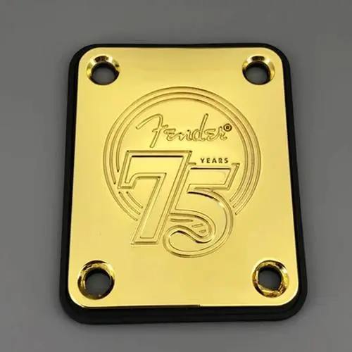 Gold Guitar Neck Plate with Engravings 6 Gold Guitar Neck Plate with Engravings - Image 6