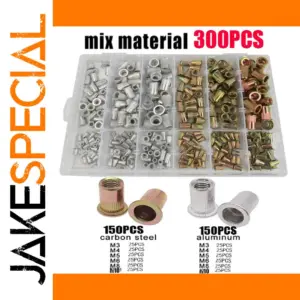 300-Piece Rivet Nut Set for Metalworking