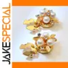 Vintage Pearl-Studded Floral Cufflinks