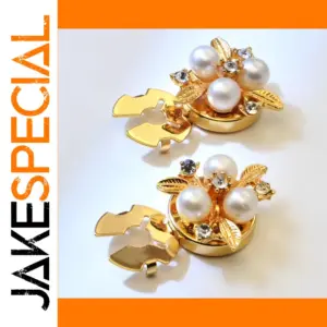 Vintage Pearl-Studded Floral Cufflinks