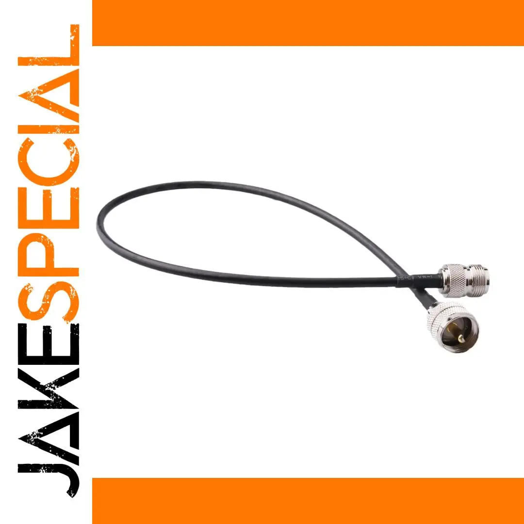 UHF to N Female RF Cable Set 50cm Dual Pack 1 UHF to N Female RF Cable Set 50cm Dual Pack